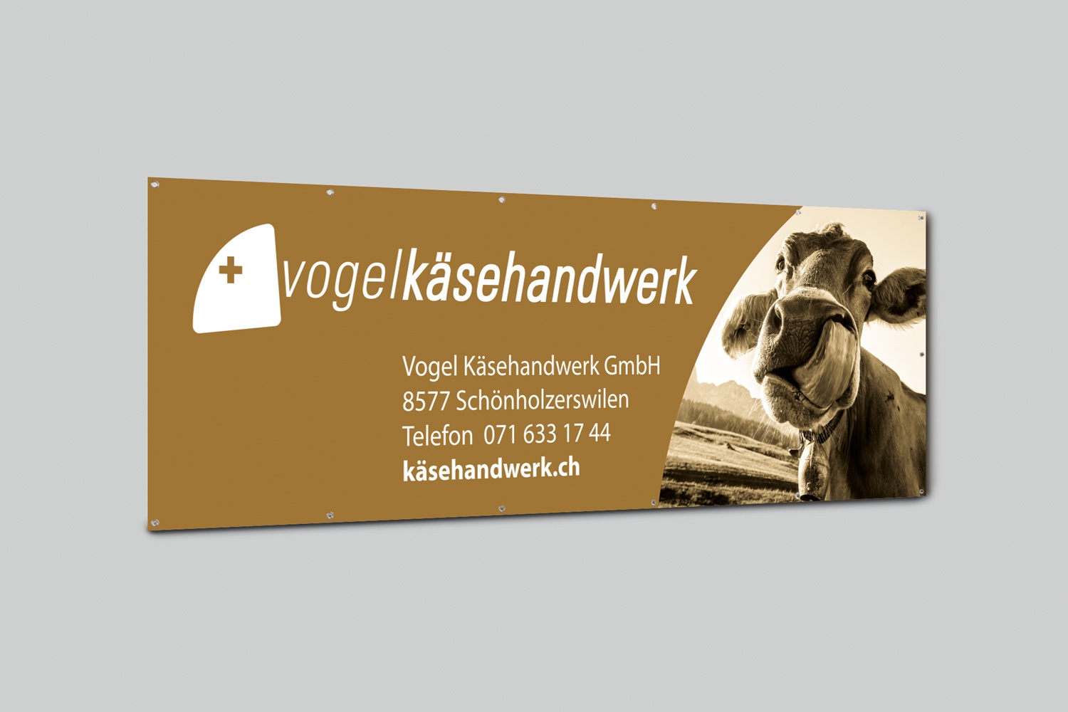 Werbebanner - Vogel Käsehandwerk GmbH von wematec Werbetechnik Amriswil